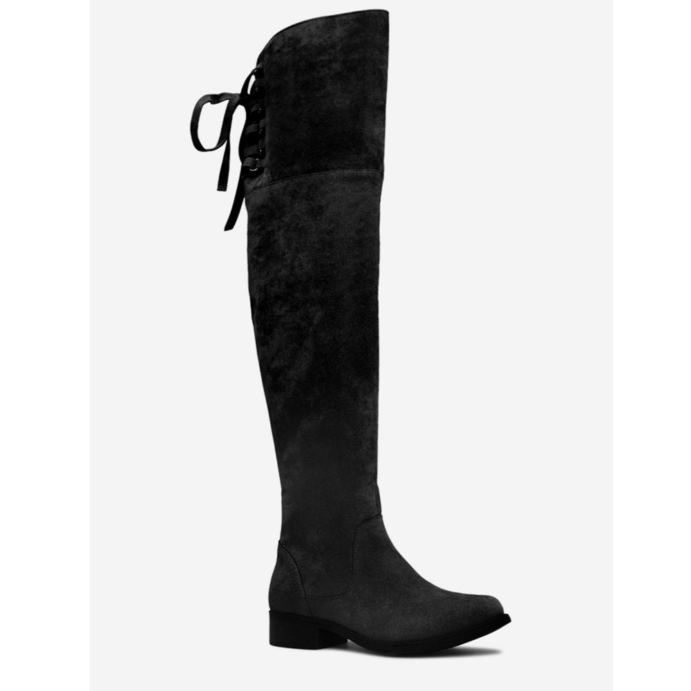 Over the knee black boots